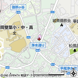 福岡県福岡市中央区浄水通5周辺の地図