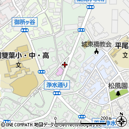 福岡県福岡市中央区浄水通5-3周辺の地図