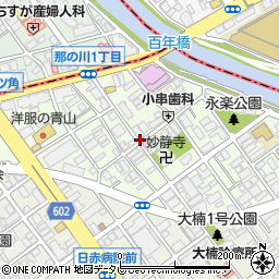 福岡県福岡市南区那の川周辺の地図