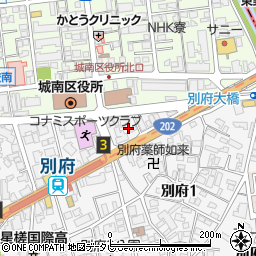 ピー・エフ調剤薬局　別府店周辺の地図