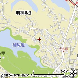 福岡県糟屋郡宇美町明神坂周辺の地図