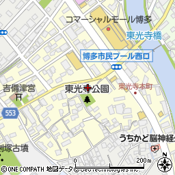 福岡県福岡市博多区東光寺町周辺の地図