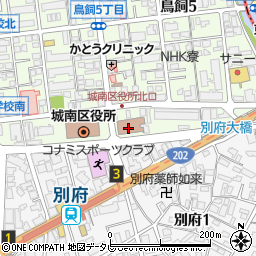 福岡市役所　城南区役所健康課エイズダイヤル周辺の地図