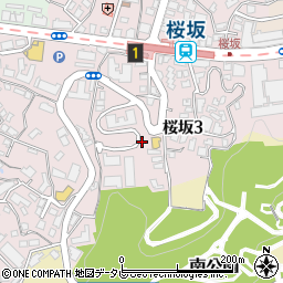 桜坂南公園周辺の地図