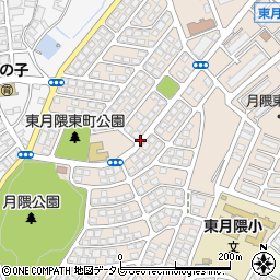 福岡県福岡市博多区東月隈周辺の地図