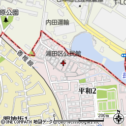 浦田区公民館周辺の地図