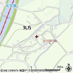 福岡県築上郡上毛町矢方周辺の地図