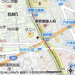 ＮＢパーキング別府橋駐車場周辺の地図