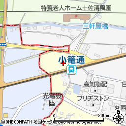 高知県南国市篠原632周辺の地図