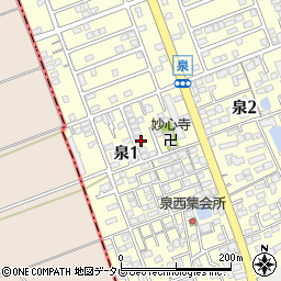 福岡県福岡市西区泉1丁目周辺の地図