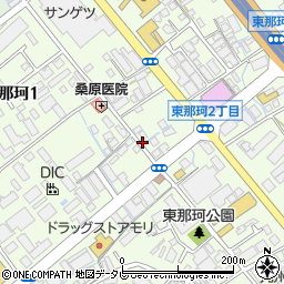 福岡県福岡市博多区東那珂周辺の地図