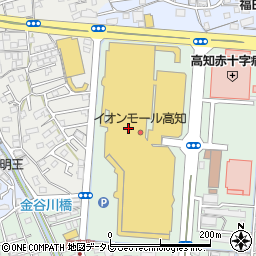 イオンモール高知内郵便局周辺の地図
