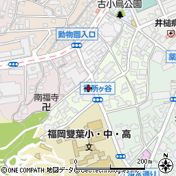 福岡県福岡市中央区御所ヶ谷5-1周辺の地図