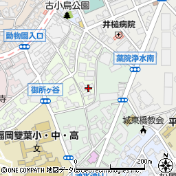 福岡県福岡市中央区御所ヶ谷2-30周辺の地図