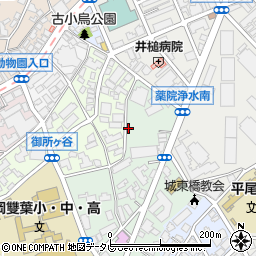 福岡県福岡市中央区浄水通1-32周辺の地図