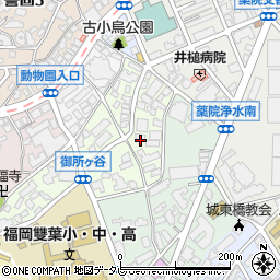 福岡県福岡市中央区御所ヶ谷2-35周辺の地図