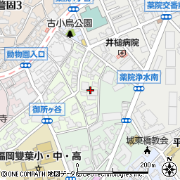 福岡県福岡市中央区御所ヶ谷2周辺の地図