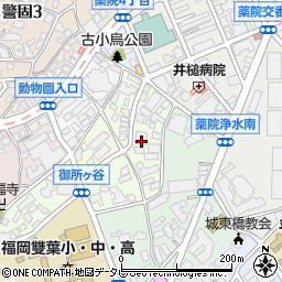 福岡県福岡市中央区御所ヶ谷2-36周辺の地図