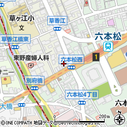 ツルハ調剤薬局メディカルモール六本松店周辺の地図