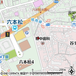 福岡県福岡市中央区谷1丁目13-13周辺の地図