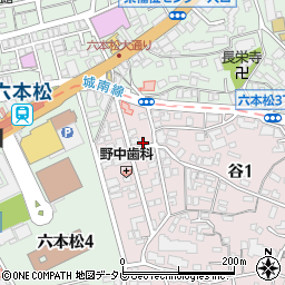 福岡県福岡市中央区谷1丁目14-6周辺の地図