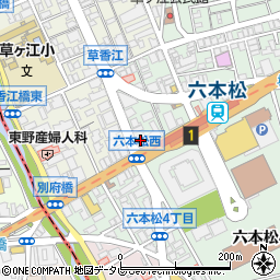 アール六本松駅前周辺の地図
