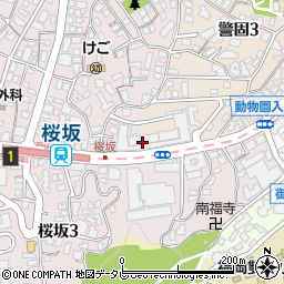 クラシオン桜坂２棟周辺の地図