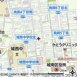 福岡県福岡市城南区鳥飼6丁目19周辺の地図