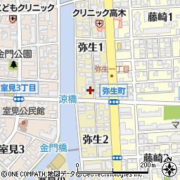 福岡県福岡市早良区弥生周辺の地図