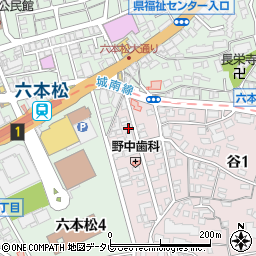 福岡県福岡市中央区谷1丁目13-7周辺の地図