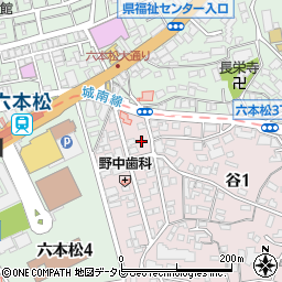 福岡県福岡市中央区谷1丁目14-4周辺の地図