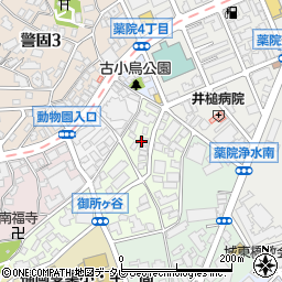 福岡県福岡市中央区御所ヶ谷1周辺の地図