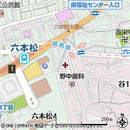 福岡県福岡市中央区谷1丁目13周辺の地図