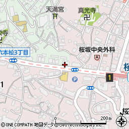 福岡県福岡市中央区六本松3丁目1-51周辺の地図