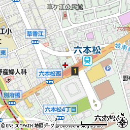 福岡銀行六本松支店周辺の地図
