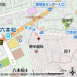 福岡県福岡市中央区谷1丁目14周辺の地図