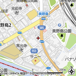 福岡県福岡市博多区美野島周辺の地図