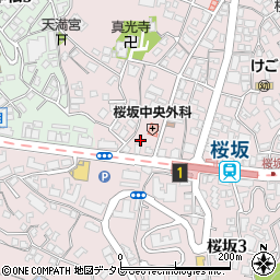 桜坂中央外科医院周辺の地図