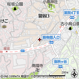 福岡県福岡市中央区警固3丁目5-10周辺の地図