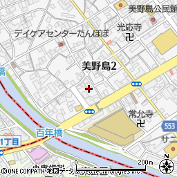 ユニティ美野島周辺の地図