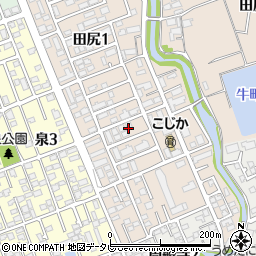 田尻１丁目集会所周辺の地図