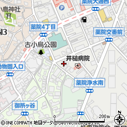 カギの１１０番薬院周辺の地図