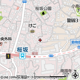 ファーネ桜坂周辺の地図