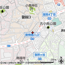 福岡県福岡市中央区警固3丁目3-20周辺の地図