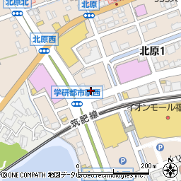 ドコモショップ九大学研都市駅前店周辺の地図