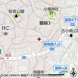 福岡県福岡市中央区警固3丁目7-30周辺の地図