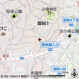 福岡県福岡市中央区警固3丁目7-31周辺の地図