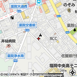 福岡県福岡市中央区薬院4丁目10-28周辺の地図