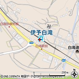 伊予白滝駅周辺の地図