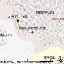 加賀野井台地公民館周辺の地図